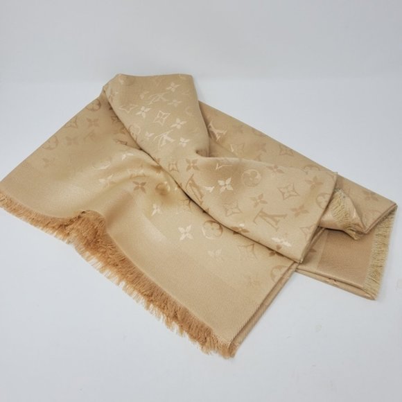 100% Auth Louis Vuitton Shine Monogram Shawl New - Picture 2 of 9